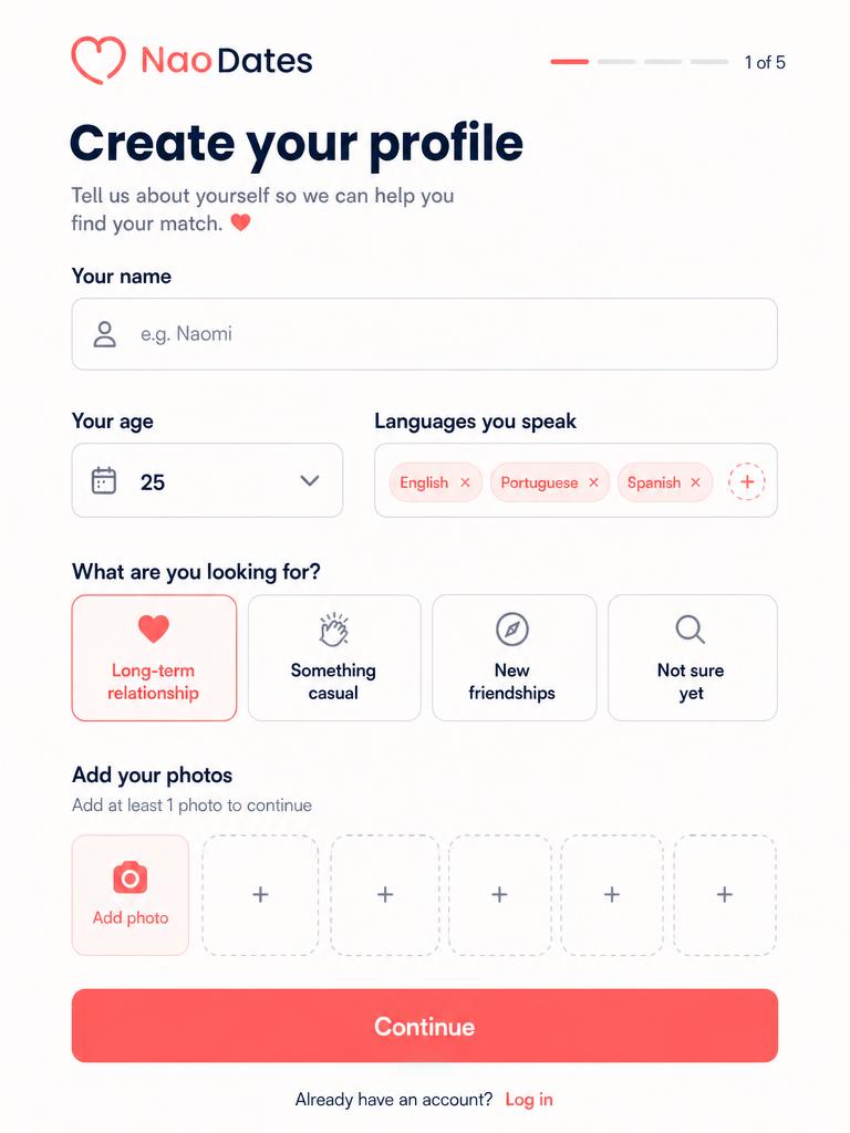 Create your profile